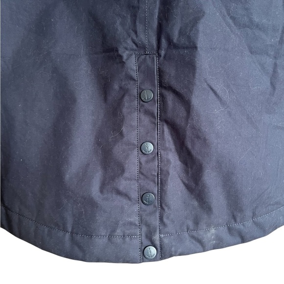 Navy blue Hooded Women's Coat - Picture 16 of 16